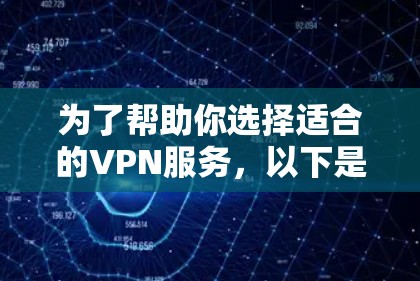 为了帮助你选择适合的VPN服务,以下是逐步的建议