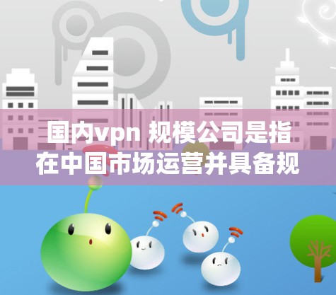 国内vpn 规模公司是指在中国市场运营并具备规模的 VPN 容器公司，这些公司通过内部和外部的VPN服务，结合他们的规模和业务策略，提供全面的VPN解决方案。以下是对这一概念的详细分析