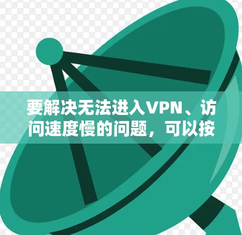 要解决无法进入VPN、访问速度慢的问题，可以按照以下步骤进行操作