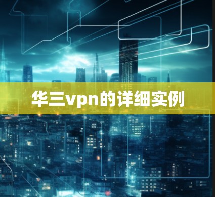 华三vpn的详细实例