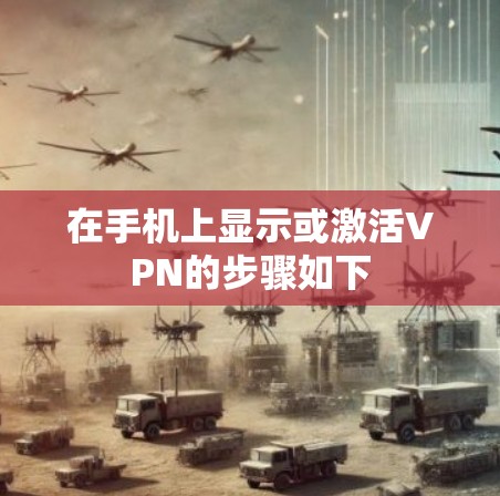在手机上显示或激活VPN的步骤如下