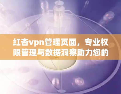 红杏vpn管理页面，专业权限管理与数据洞察助力您的管理效率