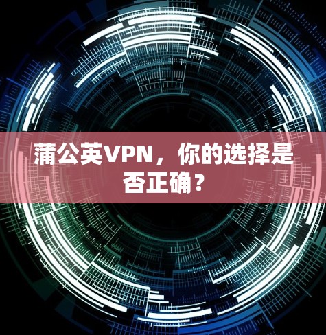 蒲公英VPN，你的选择是否正确？