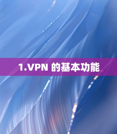 1.VPN 的基本功能