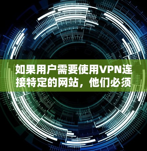 如果用户需要使用VPN连接特定的网站，他们必须确保以下步骤正确