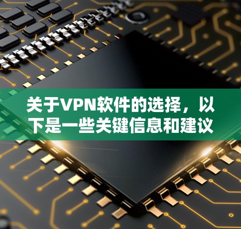 关于VPN软件的选择,以下是一些关键信息和建议 关于VPN软件的选择,以下是一些关键信息和建议