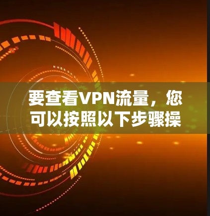 要查看VPN流量，您可以按照以下步骤操作