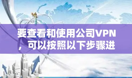 要查看和使用公司VPN，可以按照以下步骤进行