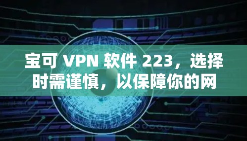 宝可 VPN 软件 223，选择时需谨慎，以保障你的网络安全