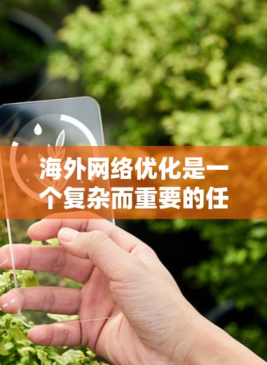 海外网络优化是一个复杂而重要的任务，需要综合考虑多个方面，以确保在海外市场中获得成功。以下是一些推荐的海外网络优化方案和策略，帮助你提升在海外市场的表现