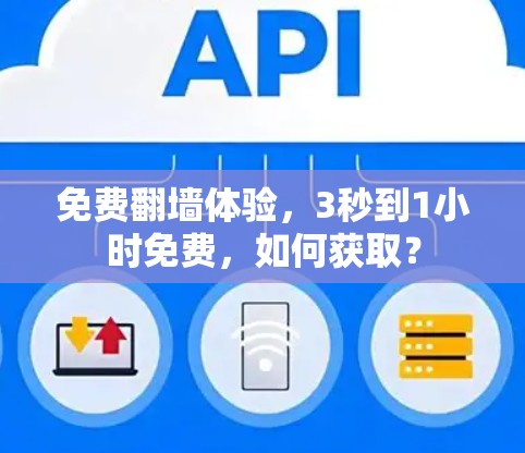 免费翻墙体验，3秒到1小时免费，如何获取？