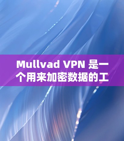 Mullvad VPN 是一个用来加密数据的工具，支持在手机和电脑上使用。以下是使用 Mullvad VPN 在安卓设备上的步骤