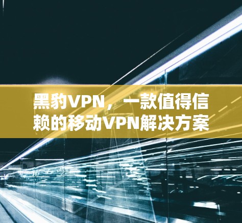 黑豹VPN，一款值得信赖的移动VPN解决方案—安卓客户端与手机<strong>科学上网</strong>