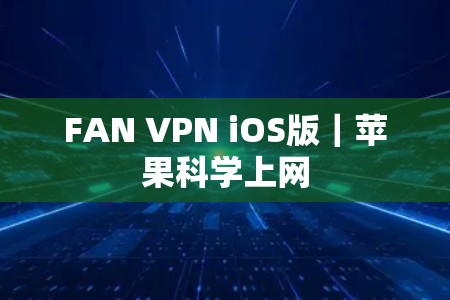 FAN VPN iOS版｜苹果<strong>科学上网</strong>