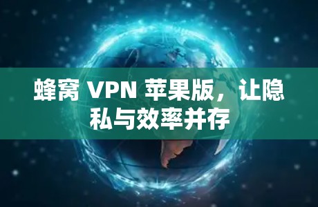 蜂窝 VPN 苹果版，让隐私与效率并存